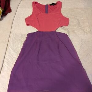 Elegant Pink and Purple Women's Dress
